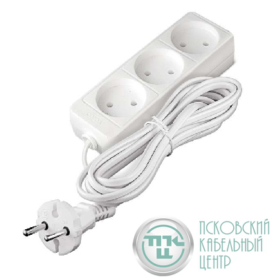 Удлинитель 3х3м без заземл. 6А IP20 1.3кВт ШВВП Союз 481S-0303