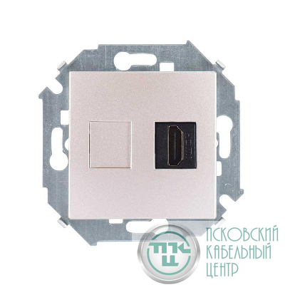 Розетка аудио/видео HDMI СП Simon 15 механизм шампань Simon 1591407-034