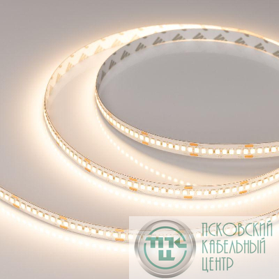 Лента светодиодная RT-A240-10mm 24V Warm 3000К 22Вт/м IP20 2835 высок. эффект. 150лм/Вт (уп.5м) Arlight 038745