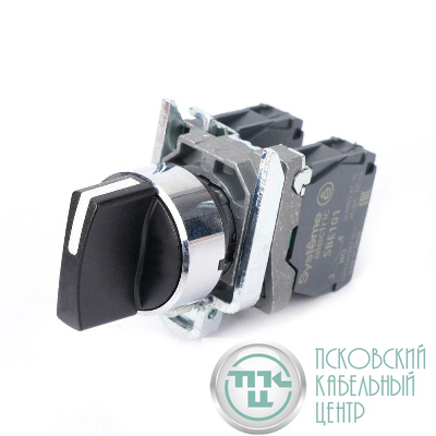 Переключатель модульный SB4 в сборе 22мм 3поз. с возвратом 2НО SE SB4BD53