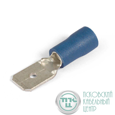 Разъем кабельный плоский изолир. "папа" РПИ-П 2.5–(6.3) ПРОФИ (уп.100шт) КВТ 108584
