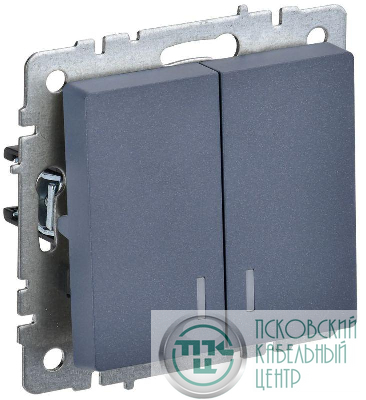 Выключатель 2-кл. СП BRITE ВС10-2-1-БрМ 10А с индик. механизм маренго IEK BR-V20-1-10-K35