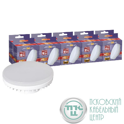 Лампа светодиодная PLED-GX53 10Вт 3000К тепл. бел. GX53 800лм 230В 50Гц (эквивалент ЛОН 75Вт) (уп.10шт) JazzWay 1029324
