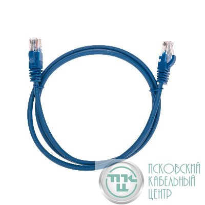 Патч-корд U/UTP CAT 5e RJ45-RJ45 26AWG LSZH син. 1м Rexant 02-0104-1