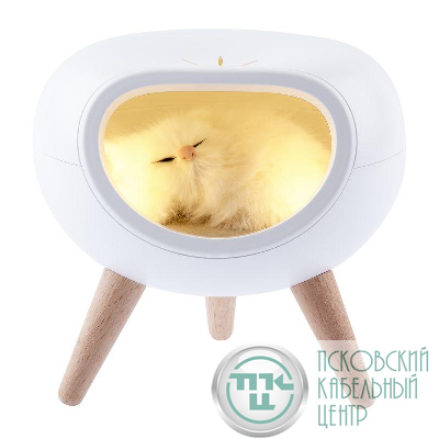 Светильник светодиодный NLED-467-1W-W ночник "Котик" бел. Эра Б0052814