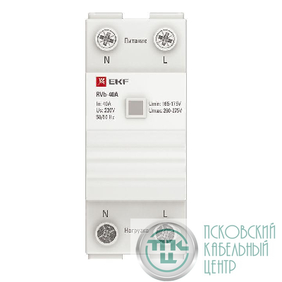 Реле напряжения RVb-63A (сквозное подкл.) Basic EKF rvb-63a