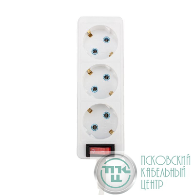 Удлинитель 3х1.5м с заземл. 3х0.75 с кнопкой бел. PROCONNECT 11-7205