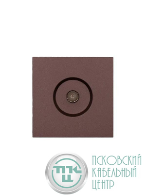 Розетка ТВ проходная СП ZIMA IP20 шоколад LEZARD 704-7388-129