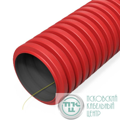 Труба гофрированная двустенная ПНД гибкая d50мм SN38 тип 750 красн. (уп.150м) Промрукав PR15.0276