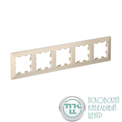 Рамка 5-м AtlasDesign Air беж./дым. бел. SE ATN220205