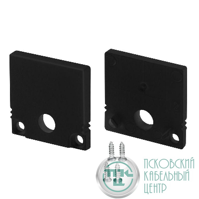 Заглушка SL-SLIM20-H20 BLACK с отверстием пластик (комплект) Arlight 047637