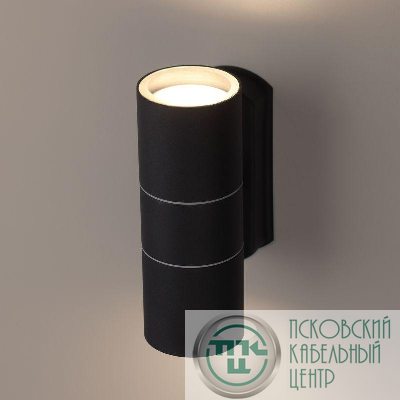 Светильник WL28 BK декор. подсветка MAX35W 2хGU10 IP54 черн. ЭРА Б0034634
