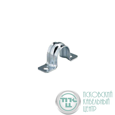 Скоба крепежная двухлапковая СМД d25-26мм для металлорукава d20/22мм (уп.100шт) Rexant 28-1021-1