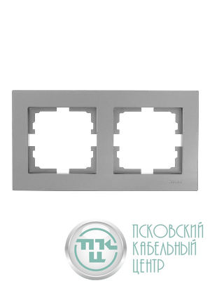 Рамка 2-местн. горизонт. VESNA платина LEZARD 742-3500-147