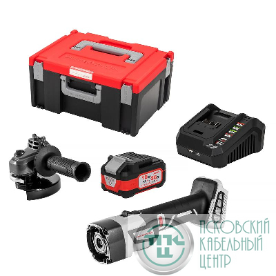 Машина шлифовальная угловая аккумуляторная УШМ-125/36ММ МультиМАКС 36В с бесщеточным (вентильным) двигателем + МультиБОКС 150 ИНТЕРСКОЛ 900.2.1.41