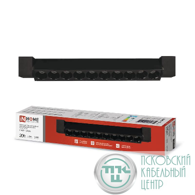 Светильник светодиодный трековый TOP-LINE LTR-02R-TL 20Вт 4000К IP40 2000лм 345мм 24град. линейный поворотн. черн. IN HOME 4690612045757