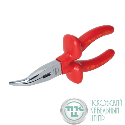 Тонкогубцы изогнутые диэлектрические 1000В 160мм (08215) SHTOK 376301