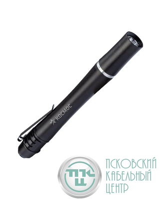Фонарь ручной 0.5ВтLED 2xAAА корпус алюминий зажим для крепления КОСМОС KOS106B