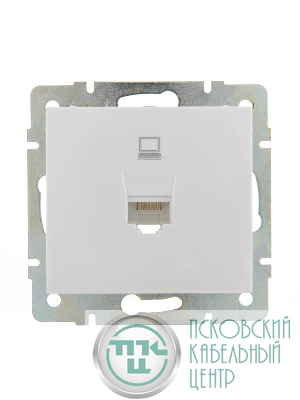 Розетка компьютерная СП Rain RJ45 16А IP20 механизм бел. LEZARD 703-0288-139