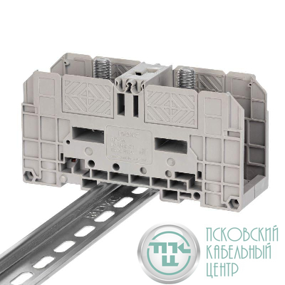 Клемма проходная болтовой зажим 2 точки подключения 120кв.мм сер. DKC FER-120