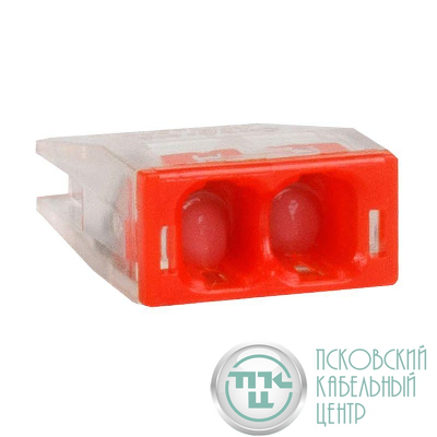 Клемма строительно-монтажная OptiKit СМК 2273-242 (с пастой) 2 отверстия 0.5-2.5кв.мм КЭАЗ 351060