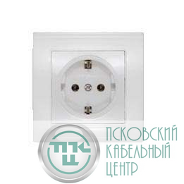 Розетка 1-м СП Бриллиант 16А IP20 с заземл. бел. UNIVersal 7947625