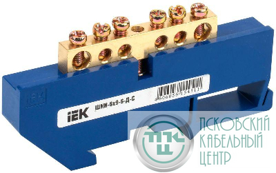 Шина нулевая ШНИ-6х9-6-Д-С на DIN-изол. ШНИ IEK YNN10-69-6D-K07