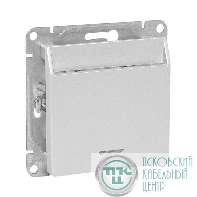 Выключатель карточный Эпика с подсветкой механизм алюм. EKF UP1-SWA-card