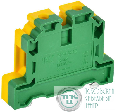 Колодка клеммная CTS-PEN ARMAFIX земля 16кв.мм желт./зел. IEK YCT11-00-K52-016