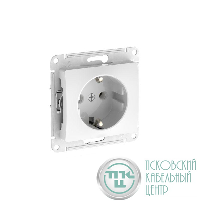 Розетка Glossa 16А с заземл. быстрозажим. клем. механизм бел. SE GSL000143S