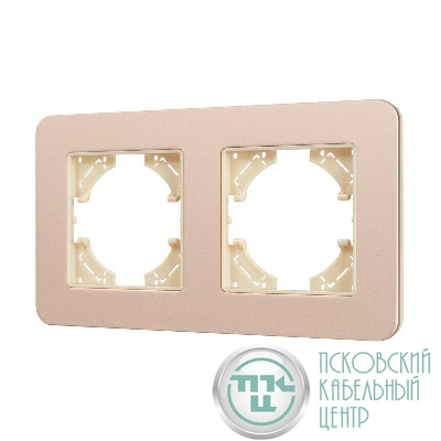 Рамка 2-м FRM-AKIRY-SFAL-2-GD алюм. Arlight 049739