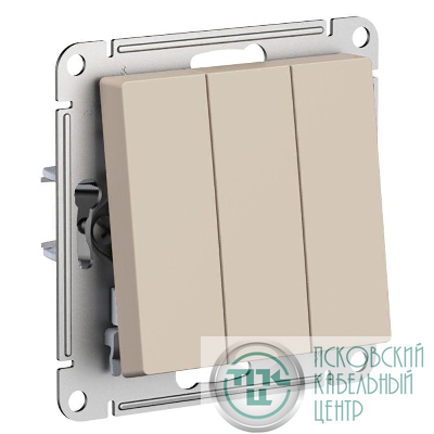 Выключатель 3-кл. AtlasDesign (сх. 1+1+1) 10AX механизм песочн. SE ATN001231