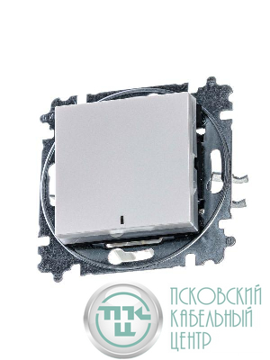 Выключатель 1-кл. СП Levit IP20 с подсветкой жемчуж./ледяной ABB 2CHH590146A6068