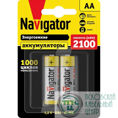 Аккумулятор AA/HR6 94 463 NHR-2100-HR6-BP2 (блист.2шт) Navigator 94463