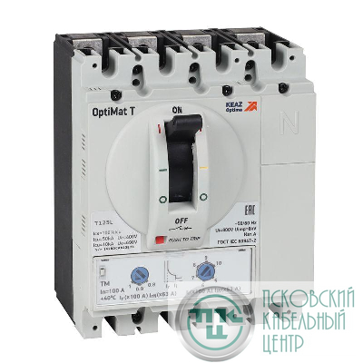 Выключатель автоматический OptiMat T125L TM 80A 4P КЭАЗ 355749