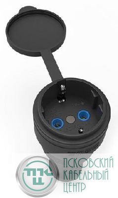 Розетка в резиновом корпусе для удлинителя EMAS EKS116P