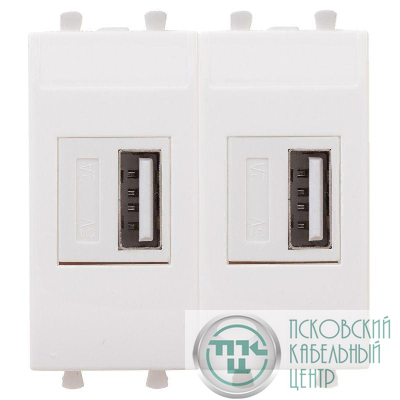 Устройство зарядное USB 2мод. 2.1А Avanti "Белое облако" DKC 4400542