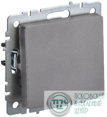 Выключатель 1-кл. СП BRITE ВС10-1-0-БрС 10А механизм сталь IEK BR-V10-0-10-K46