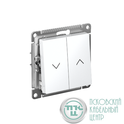 Выключатель для жалюзи 2-кл. AtlasDesign 10А механизм бел. SE ATN000119
