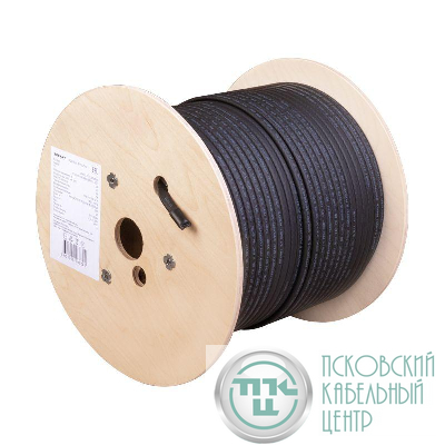 Кабель греющий (нагрев.) саморег. SRL24-2CR UV экранир. 24Вт/м 1.3кв.мм/85м с УФ-защитой PRO 200м (м) Rexant 51-0227