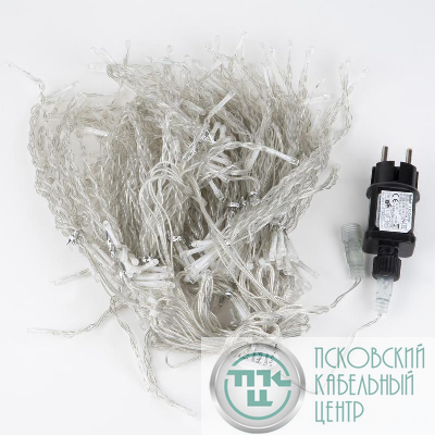 Гирлянда занавес светодиод. ULD-C3020-264/TTK MULTI IP44 с эффектом мерцания 3х2м 264 светодиода разноцвет. свет провод прозр. Uniel UL-00010917