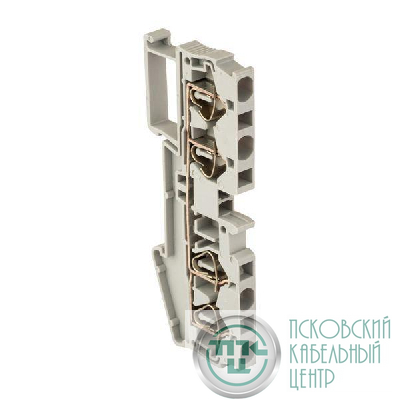 Колодка клеммная ST-2.5 28А 4 вывода пружинная сер. EKF plc-jxb-st-2.5-4
