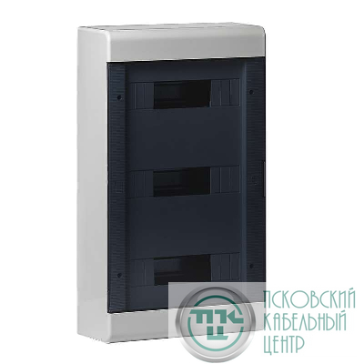 Щиток ОП Тусо 36мод. с прозр. двер. 520х303х117.5мм сер. Ruvinil 68036СП