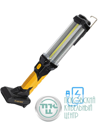 Фонарь-светильник аккумуляторный 12Вт COB LED+5Вт LED Li-ion 18650 4000мА.ч Power-bank индикатор заряда корпус ABS-пластик с покрытием SoftTouch USB-шнур type C магнит на корпусе складной крючок для подвеш. КОСМОС KOC704Lit