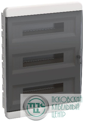 Корпус ЩРВ-П-54 TEKFOR IP41 черн. прозр. дверь пластик. IEK TF5-KP12-V-54-41-K01-K03