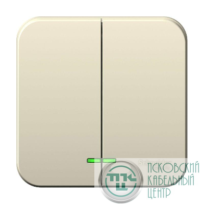 Выключатель 2-кл. ОП Blanca 10А IP20 (сх. 5) 250В с подсветкой молочн. SE BLNVA105102