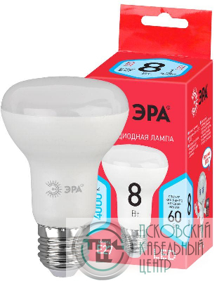 Лампа светодиодная LED R63-8W-840-E27 R R63 8Вт рефлектор 4000К нейтр. бел. E27 Эра Б0051855
