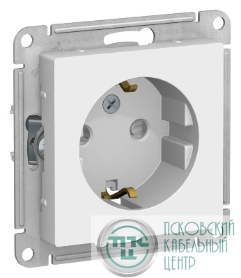 Розетка AtlasDesign 16А с заземл. защ. шторки механизм лотос SE ATN001345