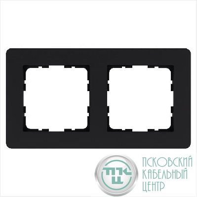 Рамка 2-м G-Flex черн. матов. soft touch Jasmart G1102PB