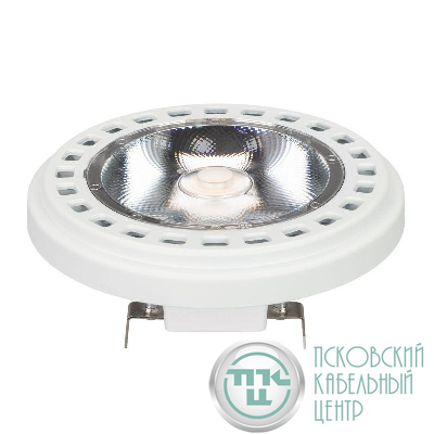 Лампа светодиодная AR111-UNIT-G53-15W- Day4000 WH 24 deg 12В метал. Arlight 026886
